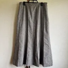 プリーツスカート ロングスカート レイヤード 膝丈 ブラウン ベージュ