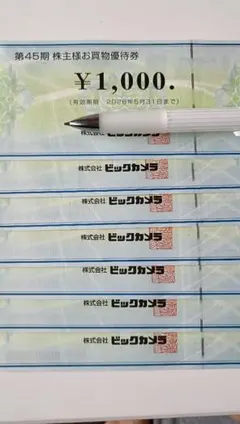 ビックカメラ 株主優待券 7000円分 期限2026.5.31