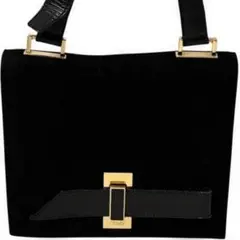 FENDI スエードショルダーバッグ ブラック レザー レディース フェンディのサムネイル