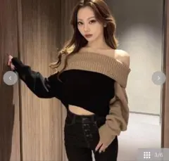 【Avail×shoko】オフショルニットプルオーバー ベージュ 完売商品