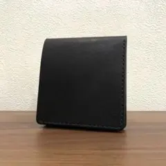 てんさん様専用 栃木レザー 薄く小さい二つ折り財布 本革 ホック無し