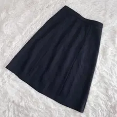 【c8087】✨新品✨膝丈スカート　フレア　ブラック