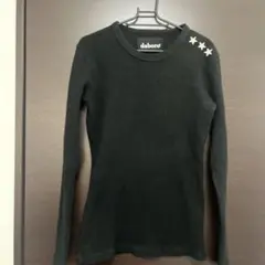 daboro ブラック 厚手カットソー 星型装飾