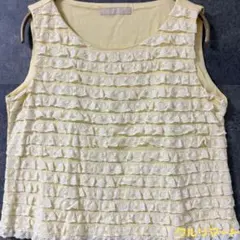 byU ノースリーブ レースフリルタンクトップ イエロー 38