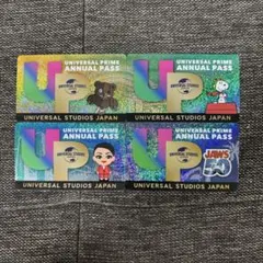 USJ ユニバーサルスタジオジャパン 年パス 年間パス限定 ステッカー4枚セット