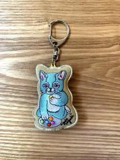 ヒグチユウコ　circus展　ニャンコ　刺繍キーホルダーのサムネイル