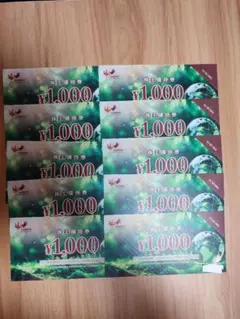 コシダカホールディングス 株主優待券 1000円券 10枚のサムネイル