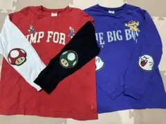 スーパーマリオ 長袖カットソー 2点セット