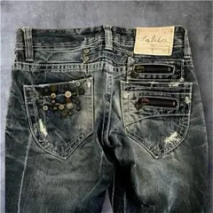 y2k 00s Lolitajeans ハチノス 鬼ヒゲ スタッズ 27 ジップ