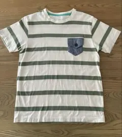 グラニフ　Ｔシャツ Sサイズ　ボーダー　胸ポケットのサムネイル