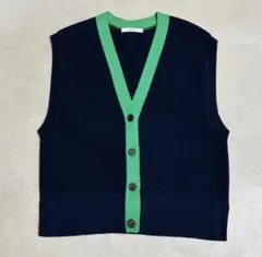 【ジャーナルスタンダードレリューム】最終SALEダブルニットコントラストベスト