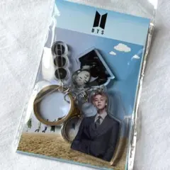 ✤新品✤ ジミン JIMIN レザーストラップ ガラスフォトキー&☾チャーム