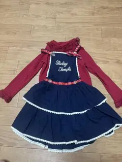Shirley Temple ノースリーブワンピースと赤いトップスのセット
