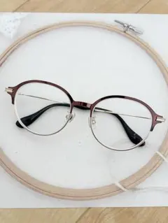 Zoff 美品 メガネ リボン ナチュラル