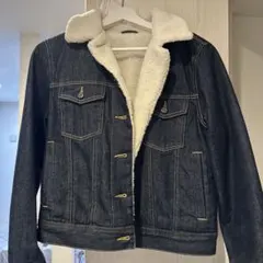 デニムジャケット フリースライニング ダークブルー