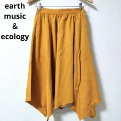 earth music＆ecology　イレギュラーヘムライン6枚はぎスカート