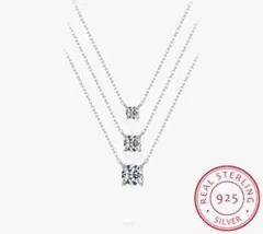 ネックレス 人エダイヤ ハイグレード 高級モアサナイト シルバー925