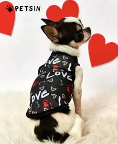 PETSIN ハートプリント犬服Ｓのサムネイル