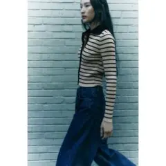 ZARA ザラ ボーダー ニットカーディガン