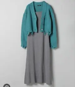 （最終お値下げ）JEANASIS ニットカーディガンワンピースセット