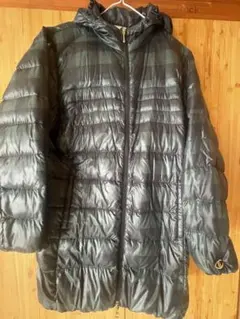 Champion ダークグリーン チェック柄 ダウンジャケット