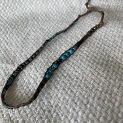 ターコイズビーズ ネックレス 調整可能