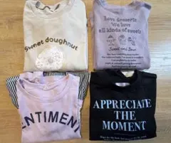 女の子用　長袖カットソー 130cm 4枚セット