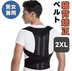 猫背矯正ベルト 姿勢サポーター 腰痛 肩こり解消 背筋 姿勢補正 軽量 2XL
