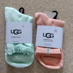 新品　UGG　レディースソックス2足セット　ミント　ピンク　お値下げのサムネイル