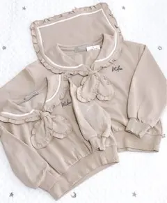 新品 ミルカ milca セーラー襟トレーナー セット 90 120