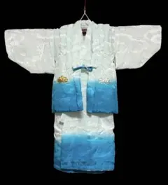 七五三 3歳 男の子 着物 被布セット 水色 鷹のサムネイル
