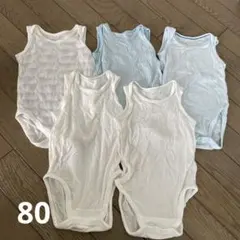 ユニクロ　ロンパース 肌着　5枚セット　80