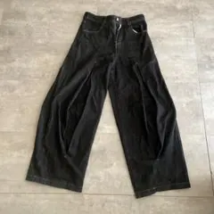 激レア　もう売ってませんブラック ワイドレッグデニム　YOLO