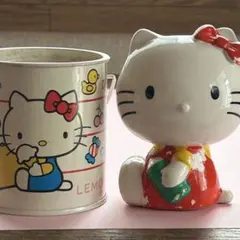 レトロ ハローキティ 陶器製 貯金箱 昭和 レア ヴィンテージ サンリオ