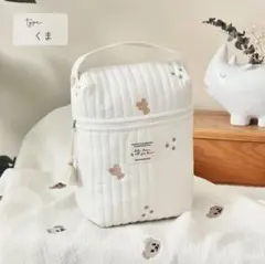 新品　マザーズバッグ　おむつケース　ミルクケース　ベビー　ヌビバッグ　くまさん