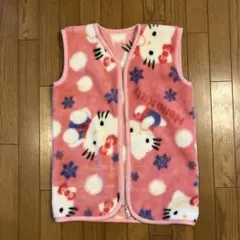 ハローキティ スリーパー 130サイズ ピンク毛布生地なので肌けず暖か