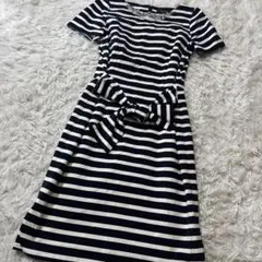 ジャスグリティー ボーダー ワンピース 半袖 レディース ビジュー サイズ2