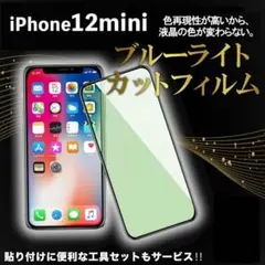 2枚お急ぎiPhone12mini フィルム ブルーライトカット フィルム