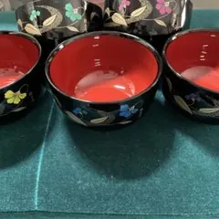 桂由美 YUMI KATSURA 漆器 椀と皿と箸 5客セット 未使用