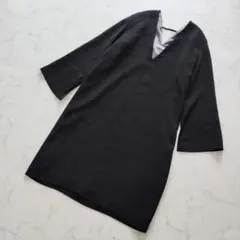 ジャーナルスタンダード　NEU　長袖ワンピース　黒　Vネック