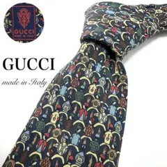 【極美品】GUCCI ネクタイ 綺麗め ユニーク ヒト 多色 インターナショナル
