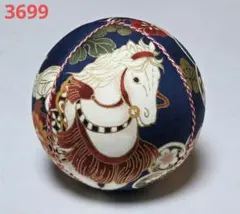 3714 手毬 平安絵巻 花柄 赤 金襴 木目込みまり 置物 - メルカリ