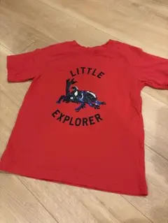 GU キッズTシャツ　　　カブトムシ柄ビーズTシャツ レッド 150