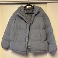 ブルーグレー　ダウンジャケット Lサイズ