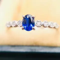 【希少！！コーンフラワー★鮮ふんわりベルベットブルー】サファイア リングのサムネイル