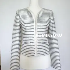 極美品　組曲　ツイードジャケット　ノーカラージャケット　トップス　オンワード樫山のサムネイル