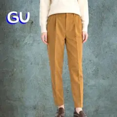 GU⭐️美脚 M ハイウエストテーパードパンツ ブラウン キャメル ジーユー