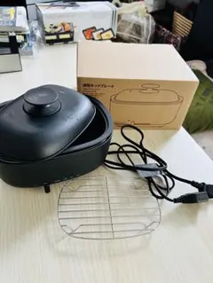 美品　2024年製　『無印良品』 深型ホットプレート　付属品あり　蒸し台未使用のサムネイル