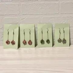 水引アクセサリー ハンドメイドアクセサリー ピアス 水引 梅結び