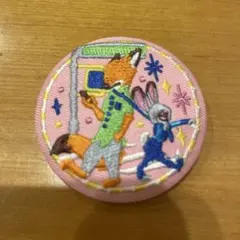 ディズニー 刺繍缶バッジ ビスケット2 ズートピア ニック ジュディ